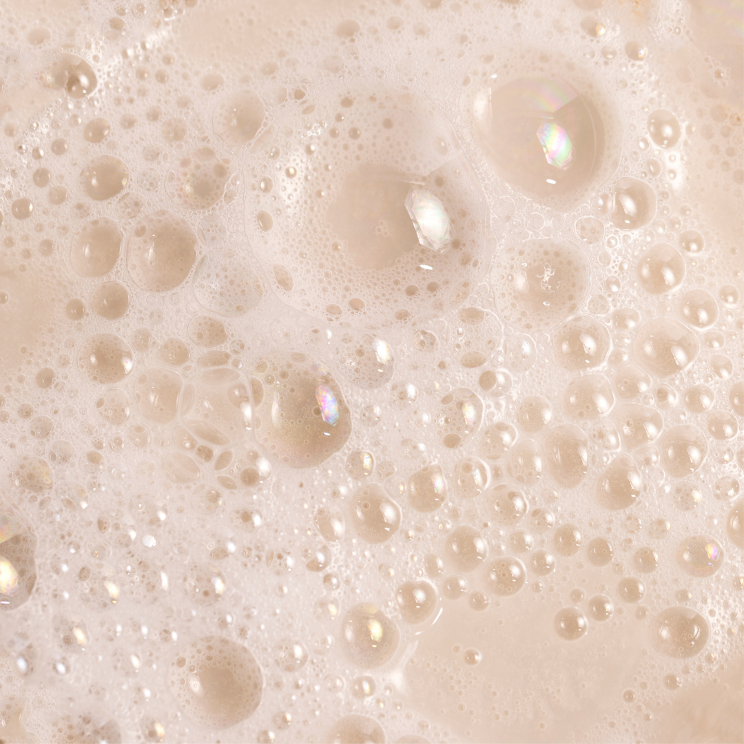 Close-up of Fresh Awakening foam texture with bubbles