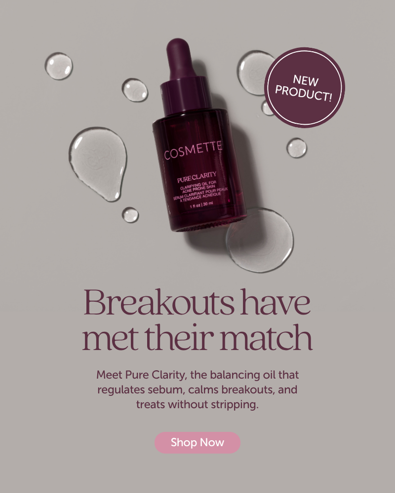 Breakouts have met their match. Meet Pure Clarity, the balancing oil that regulates sebum, calms breakouts, and treats without stripping. Shop Now