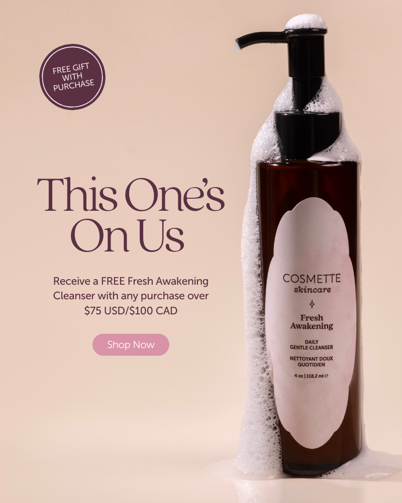 This One's On Us. Receive a FREE Fresh Awakening Cleanser with any purchase over $75 USD/$100 CAD