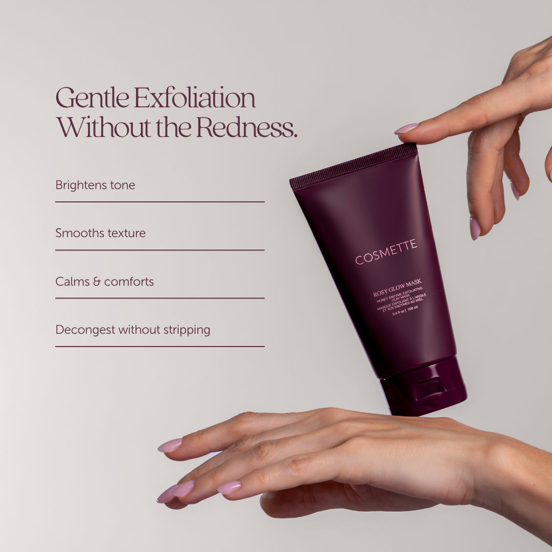 Rosy Glow Clay Mask - Honey Enzyme Exfoliating Clay Mask
