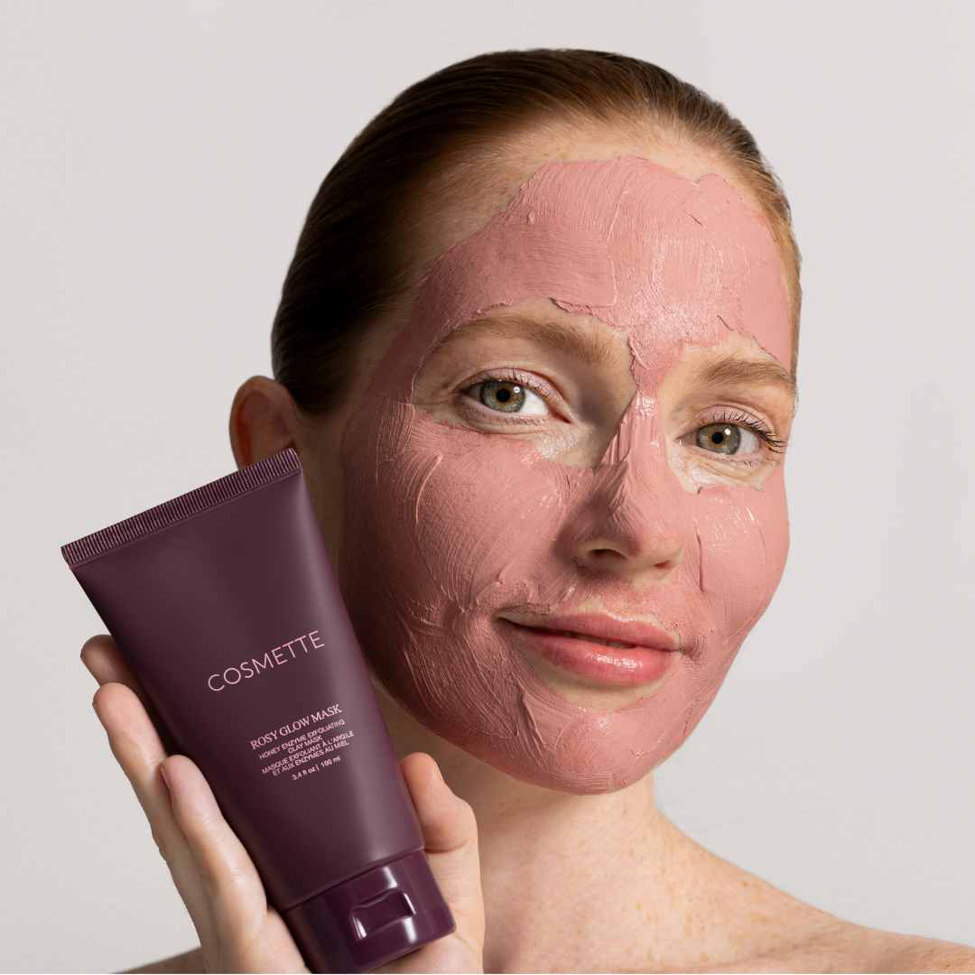 Rosy Glow Clay Mask - Honey Enzyme Exfoliating Clay Mask