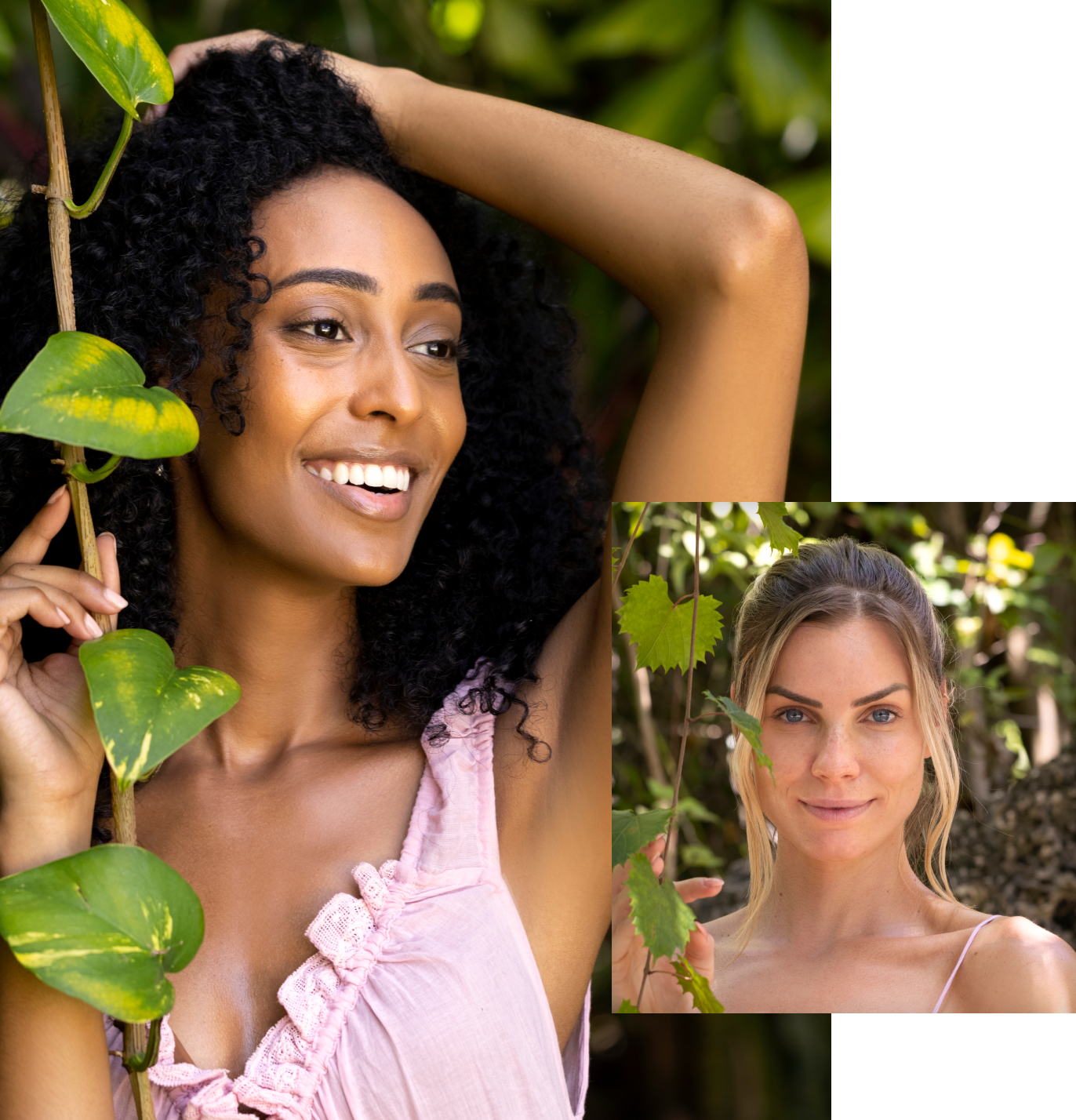 Women with glowing skin