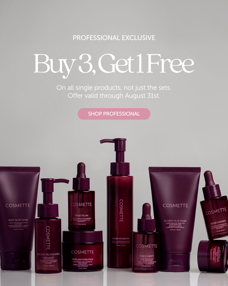Professional exclusive: Buy 3, Get 1 Free on all single products through August 31st